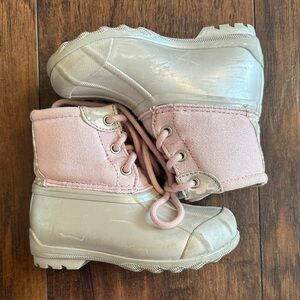 Sperry Kids Boots in Pink and Cream
